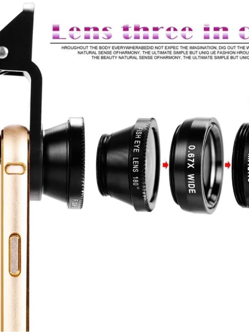 3-in-1 Photo Lens Kit - Black